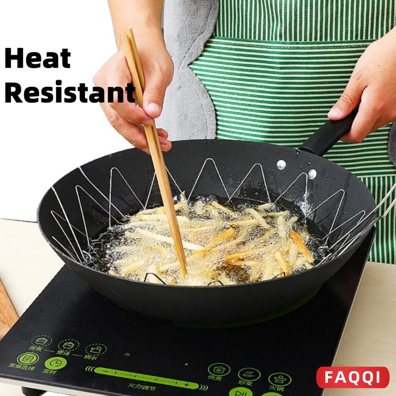 Foldable Stainless Steel Steam Fry Cooking Mesh Strainer – Versatile