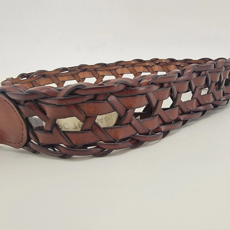 Faded Glory Womens Faded Glory Belt Brown Braided Size L