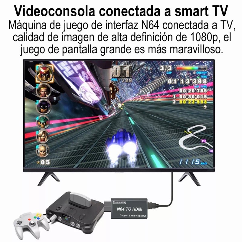 Gomia Adaptador De Vídeo Hdmi Para Ngc/n64/snes/sfc 1080p