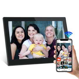 KASTISS 10.1 Inch WiFi Digital Photo Frame Built in 16GB Memory,1280 x 800 IPS Touchscreen,Auto-Rotate and Wall Mountable,Quick and Easy Share Photos or Videos via the Frameo App