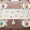 Scinzene Fashion Rabbit Carrot Easter Table Runner, Washable Table Runner,