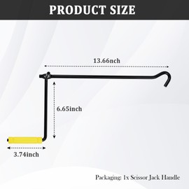 Scissor Jack Handle Replacement,Efficient Tire Jack Wrench with Non-Slip Handle for Labor-Saving Lifting Heavy Vehicles,Universal Car Jacks Ratchet Wrench Car Accessories