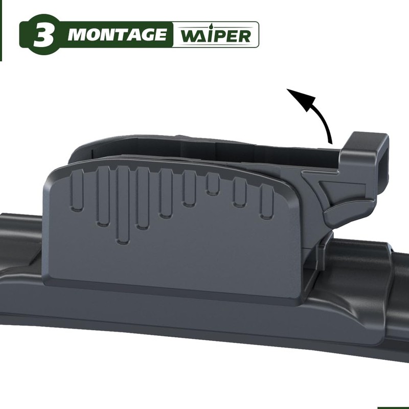 WAIPER Front Windscreen Wipers Compatible with Aixam City (2012 Onwards)