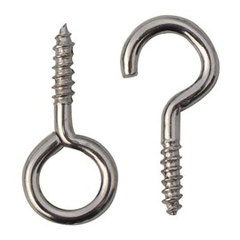 StarPack Home Steel Curtain Hooks 50 Pairs Silver Modern Ceiling Mount