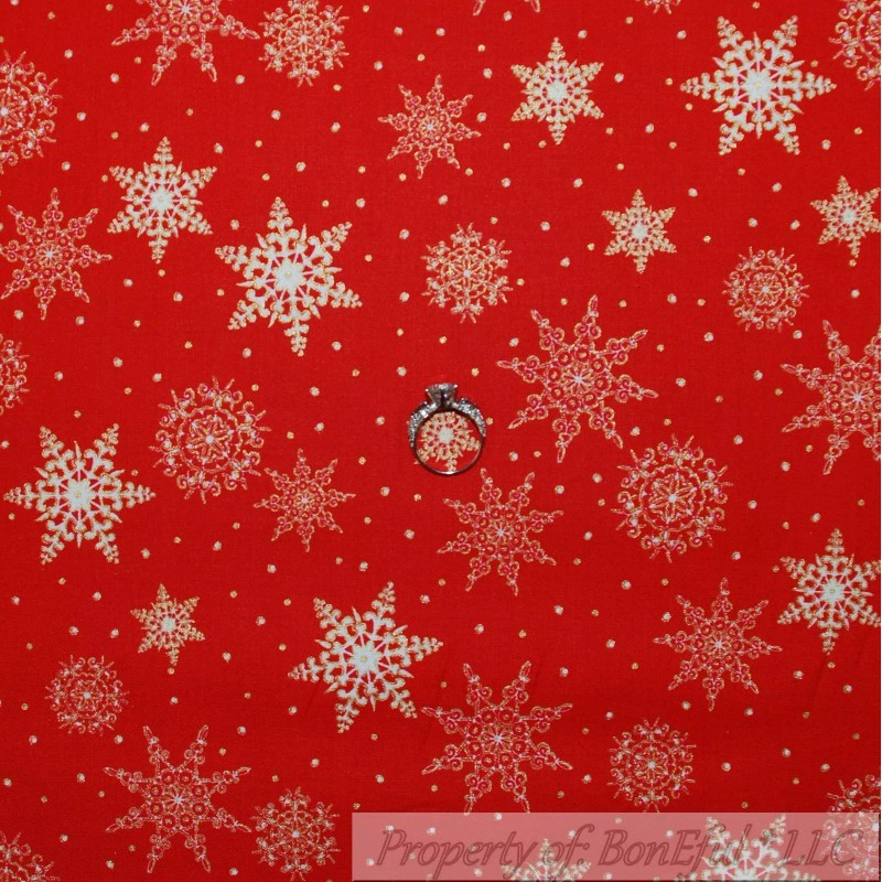 Benartex BonEful Fabric FQ Cotton Quit Red Lobster Seafood Crab