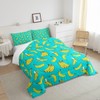 Feelyou Cartoon Banana Comforter Set Tropical Fruit Bedding Set for
