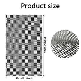 Multipurpose Non Slip Mat - Anti Slip Rug Underlay, Rug Gripper Non Slip Matting, Black PVC Rug Pads Carpet Gripper Underlay for Home, Office, Cars, Kitchen Drawer Liners,Laminate Hard Floors 30X150CM