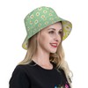 Bucket Hat Daisy Flower Yellow Floral Double-Side-Wear Reversible Sun Hat