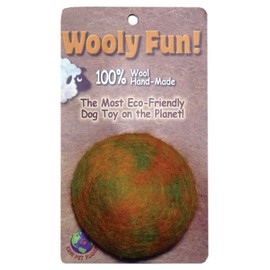 One Pet Planet 86002 2-Inch Wooly Fun Ball Dog Toy