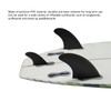 3Pcs Surfboard Fins PVC Quick Release Replacement Tri Fin Set