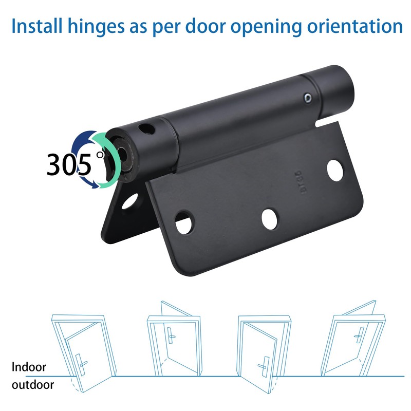 SORGMACH Self Closing Hinge 3 ½"x 3 ½" Satin Nickel
