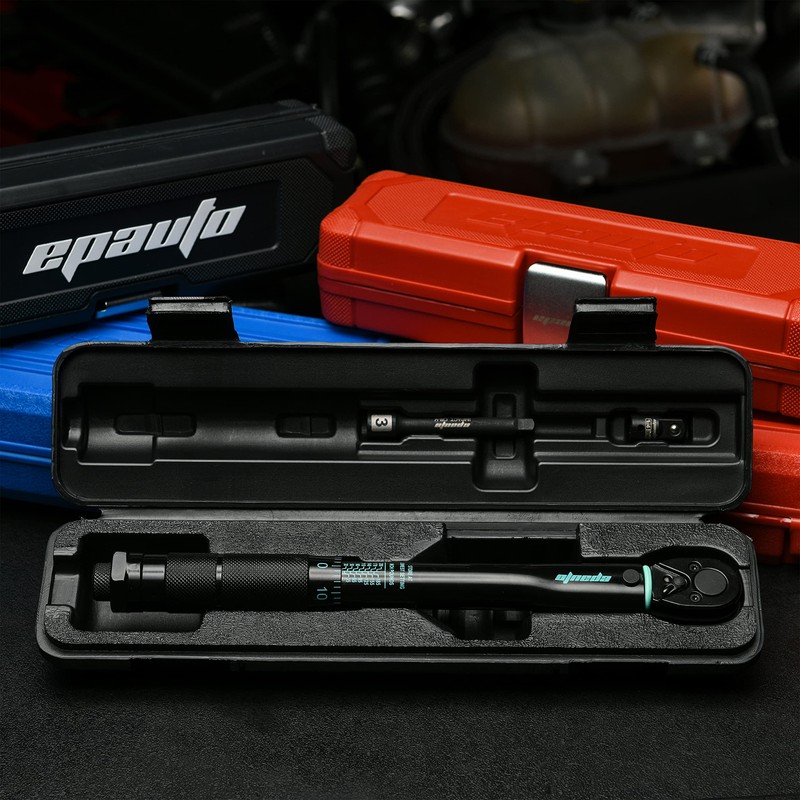 EPAuto 1/4-Inch Drive Click Torque Wrench, Black, 20-200 in.-lb.