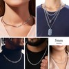 Suplight Sterling Silver 925 Chain Mens Necklace 14 inches with