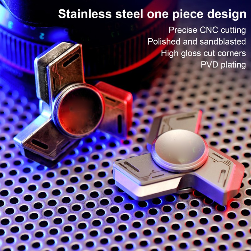 Metal ADHD Fingertip Rotating Toy Anxiety Stress Relief Stainless Steel