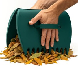 CKB LTD Laubgreifer Set mit 2 Schaufeln – große, leichte Kunststoff-Handrechen für Laub, Gras, Gartenabfälle, Gartenabfälle, strapazierfähig und einfach zu bedienender Greifer – Reinigungswerkzeug