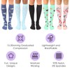 Living Royal Compression Socks, Graduated 15-20mmHg, Padded Cushion Bottom, Moisture-Wicking