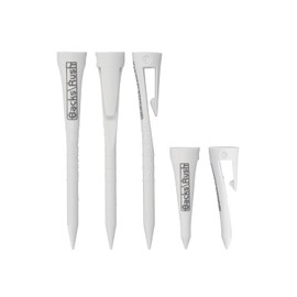 BacksRush Golf Tees Slim Height Adjustment 5 Levels Adjustable Graduated Stepped Pinch Tee Long Tees 78mm 3pcs Short Tees 40mm 2pcs Set of 5 Made in Japan Heavy Duty Fits Golf Rules Bassratti Gen-2