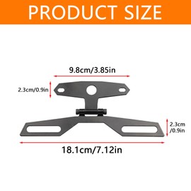 One Piece Useful Motorcycle Folding License Plate Adjustable Rear Light Bracket Mount Durable Motorcycle Flip Up License Plate for Dirt Bike