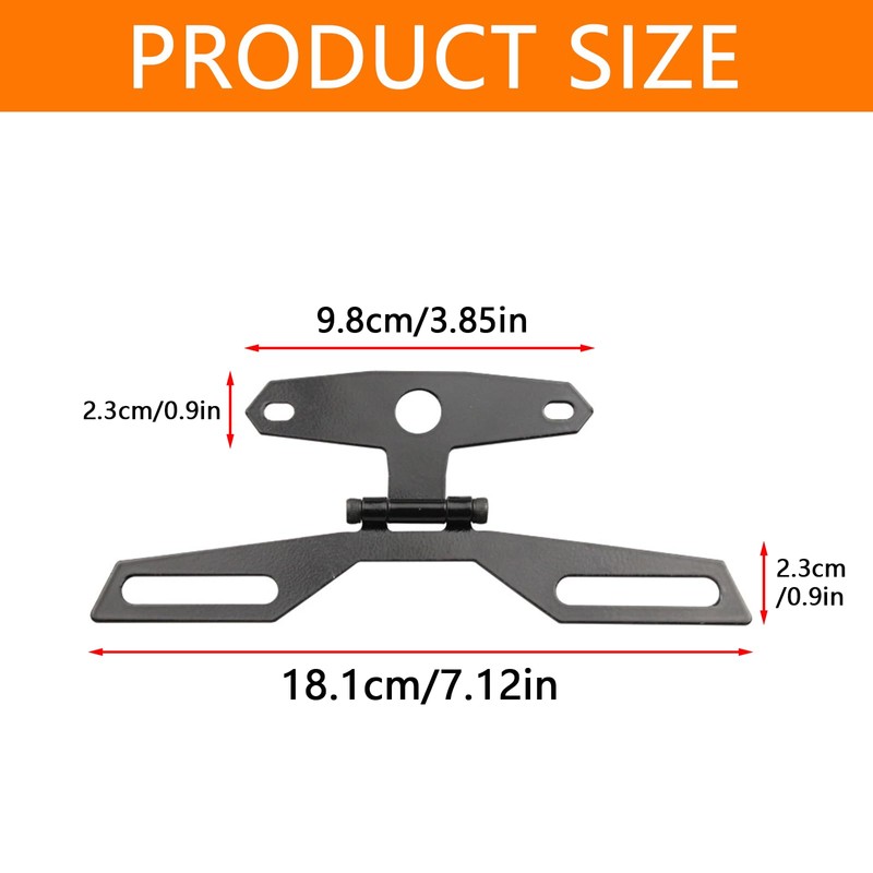 One Piece Useful Motorcycle Folding License Plate Adjustable Rear Light