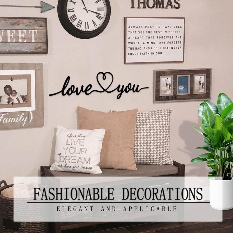 AHYS Metal Love You Wall Decor Rustic Love Sign for
