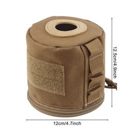Tactical Toilet Paper Holder, Waterproof Toilet Roll Paper Bag Toilet Paper Storage Pouch with Side Webbing for Camping Hiking Picnics