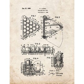 Billiard Ball Rack Patent Print Old Look (24" x 30") M11242
