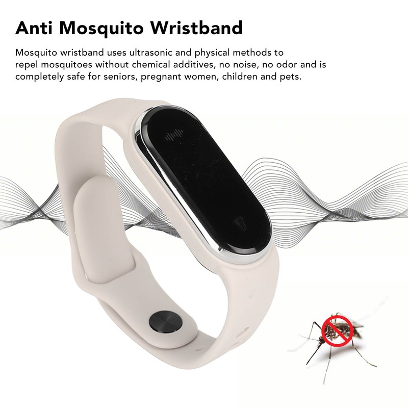 Ultrasonic Mosquito Repellent Bracelet Rechargeable Mosquito Repellent Watch with Time