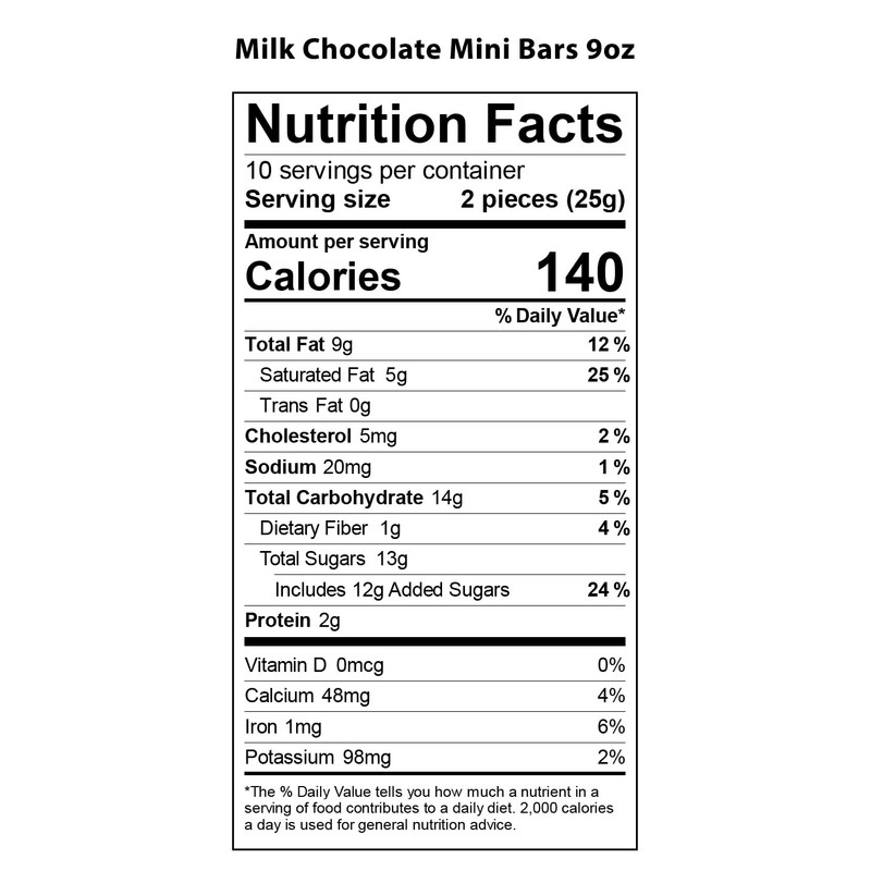 Vermont Nut Free Chocolates Mini Chocolate Bars 9 Ounces, Nut-Free,