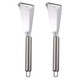 OSALADI Fruit Engraving Blades: 2pcs Stainless Steel V- Shape Fruit Tool Triangular Vegetable Slicer DIY Food Mold