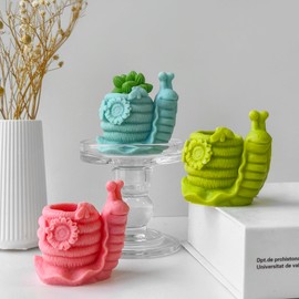 Silicone Snail Pot Mold - Animal Silicone Resin Casting Molds for Candle & Resin & Soap Craft Supplies