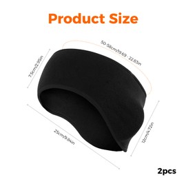 Polar Fleece Ear Warmers Headband for Men and Women, Winter Ear Muffs for Running, Skiing, Yoga, Cycling, Comfortable, Soft, and Elastic Ear Protection, Unisex Design, Fits Most Head Sizes