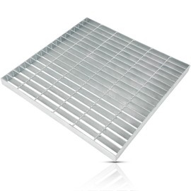 FAHKNS 23.6"x23.6" Galvanized Steel Drain Grate, B125 Class Heavy Duty Sewer Cover, Corrosion Resistant Water Drainage Grate for Driveway, Concrete Floor, Sewer, Garage, Outdoor