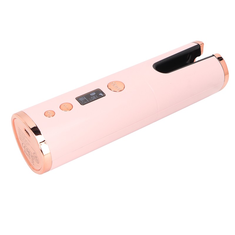 Automatic Curling Iron Cordless Ceramic Rotating LCD Display Rechargeable 4000mAH