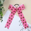 Football Hair Bow Ties for Women Cheer Hair Elastic Pink