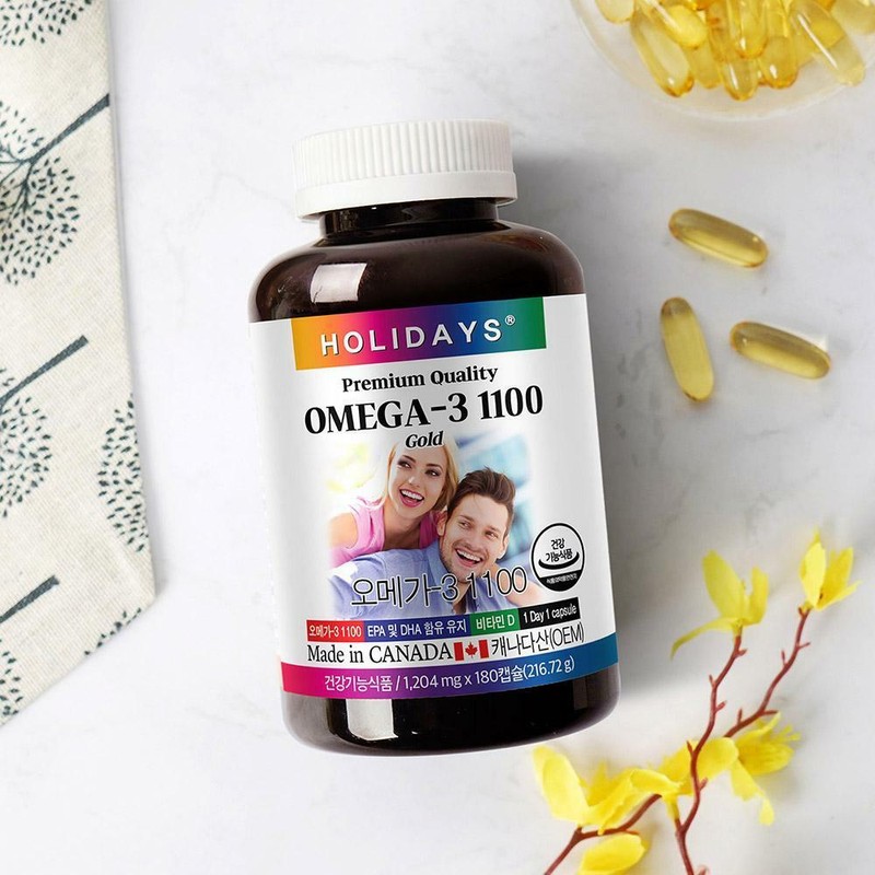 Holidays Omega 3 1100 180 capsules 2 bottles (12 months