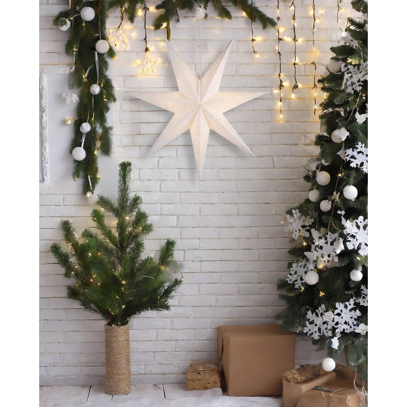 BRUBAKER 60 cm Christmas Star for Indoor Use - LED
