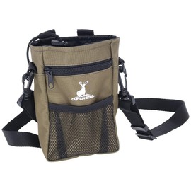 CAPTAIN STAG Captain Stag Shoulder Pouch for Walking, Dogs, Small Dogs, Walks, Parks, Camping, Outdoors, Glamping, Walking Goods, Outings, Travel (Kaki)