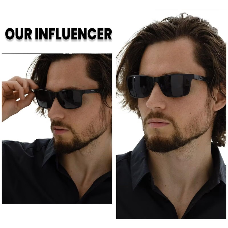 DUCO Sunglasses for Men, Driving, Polarized, Fishing, High-Grade Carbon Fiber