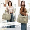 RAINSMORE Tote Bag for Women with Zipper Puffer Tote Bag