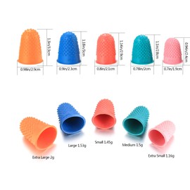 Pack of 20 Rubber Finger Cushions, Fingertip Protector, Hot Glue Finger Protection, Thumb Protection, Money Counter, Sorting, Task, Sports Games