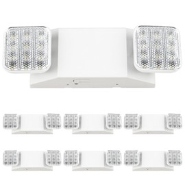 Sunco 6 Pack LED Emergency Lights for Business, Commercial Lighting, Power Outages, Offices, with Backup Battery (90 Minutes), Wall Mount, Hard Wired, 120-277V, Fire Resistant (94V-0) UL