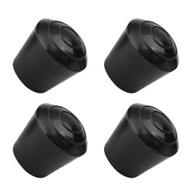 METALLIXITY Chair Leg Tips Caps (10mm 3/8 Inch) 4Pcs, Round Rubber Chair Leg Caps Floor Protectors - for Furniture Chair Table Legs, Black