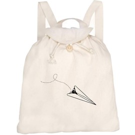 Azeeda 'Paper Airplane' Canvas Rucksack/Backpack (RK00002880)
