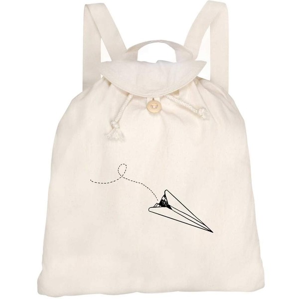 Azeeda 'Paper Airplane' Canvas Rucksack/Backpack (RK00002880)