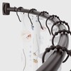 Chrsouly Adjustable Curved Shower Rod, 42-74 inches Extra Wide Shower