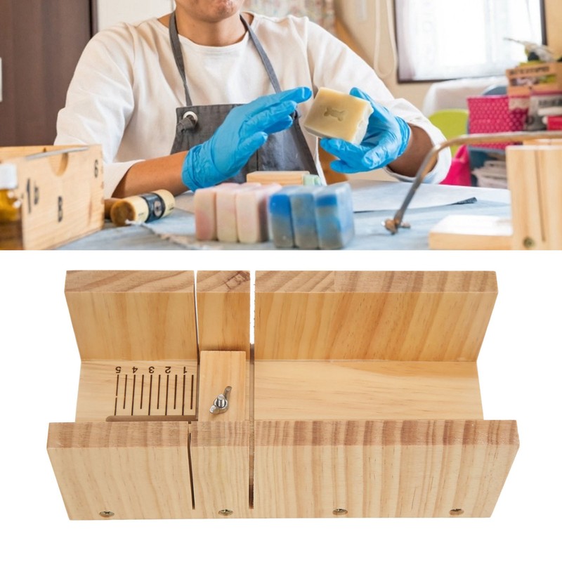 Soap Cutter Superb Polishing Rubber Wood Multipurpose Soap Cutter Slicer