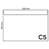 Netuno 100 White Envelopes DIN C5 Straight Flap Peel and