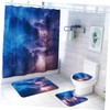 FELTECHELECTR Non- Bathroom Mat Set Soft Washroom Carpets Toilet Seat