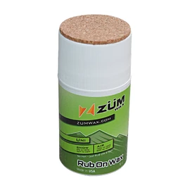 ZUMWax Rub-On Ski/Snowboard/Nordic/Cross-Country Wax 70g, UNIVERSAL, Easy cork applicator, long-lasting performance, secret vanilla scent, Made in USA, PFAS-free Great for quick waxing on the go