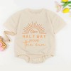 Custom Half Way Around The Sun Baby Girl Romper, Half